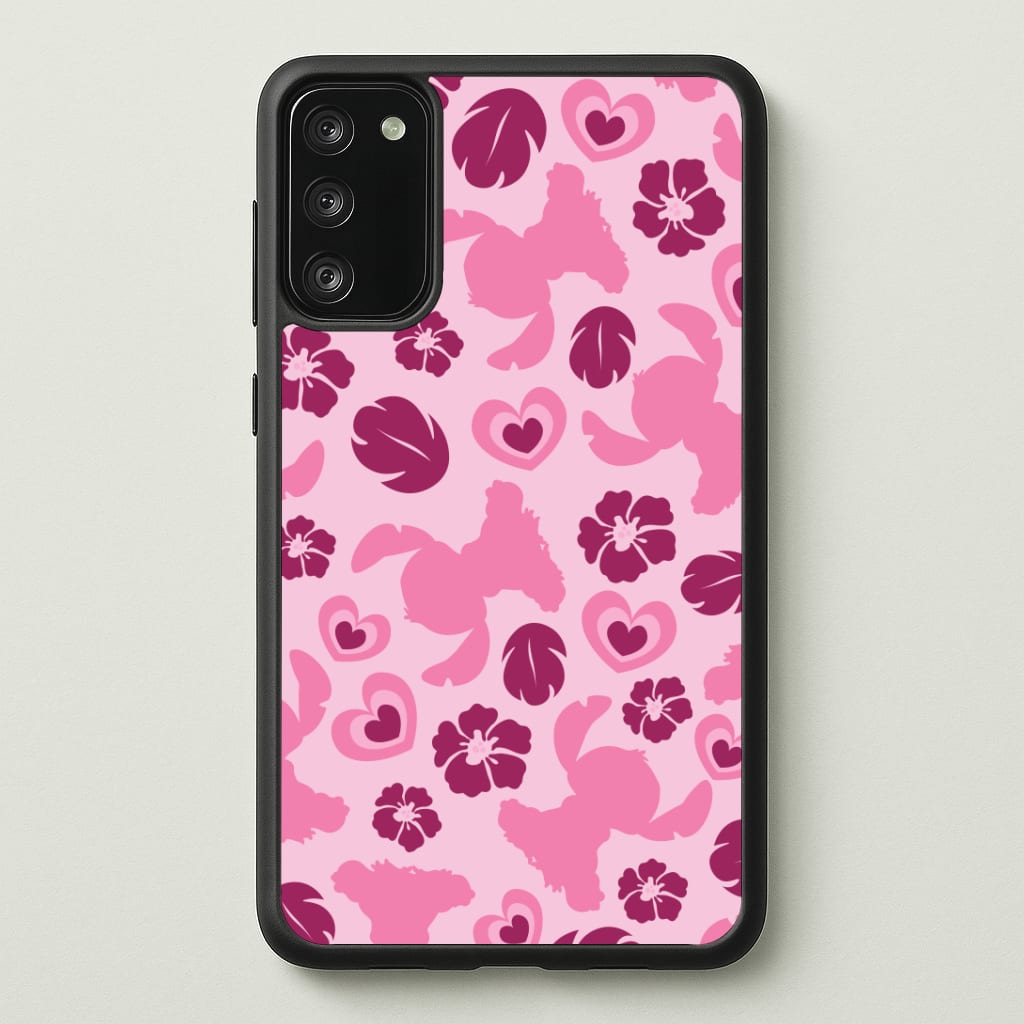 Pink Alien Silhouette Pattern Phone Case