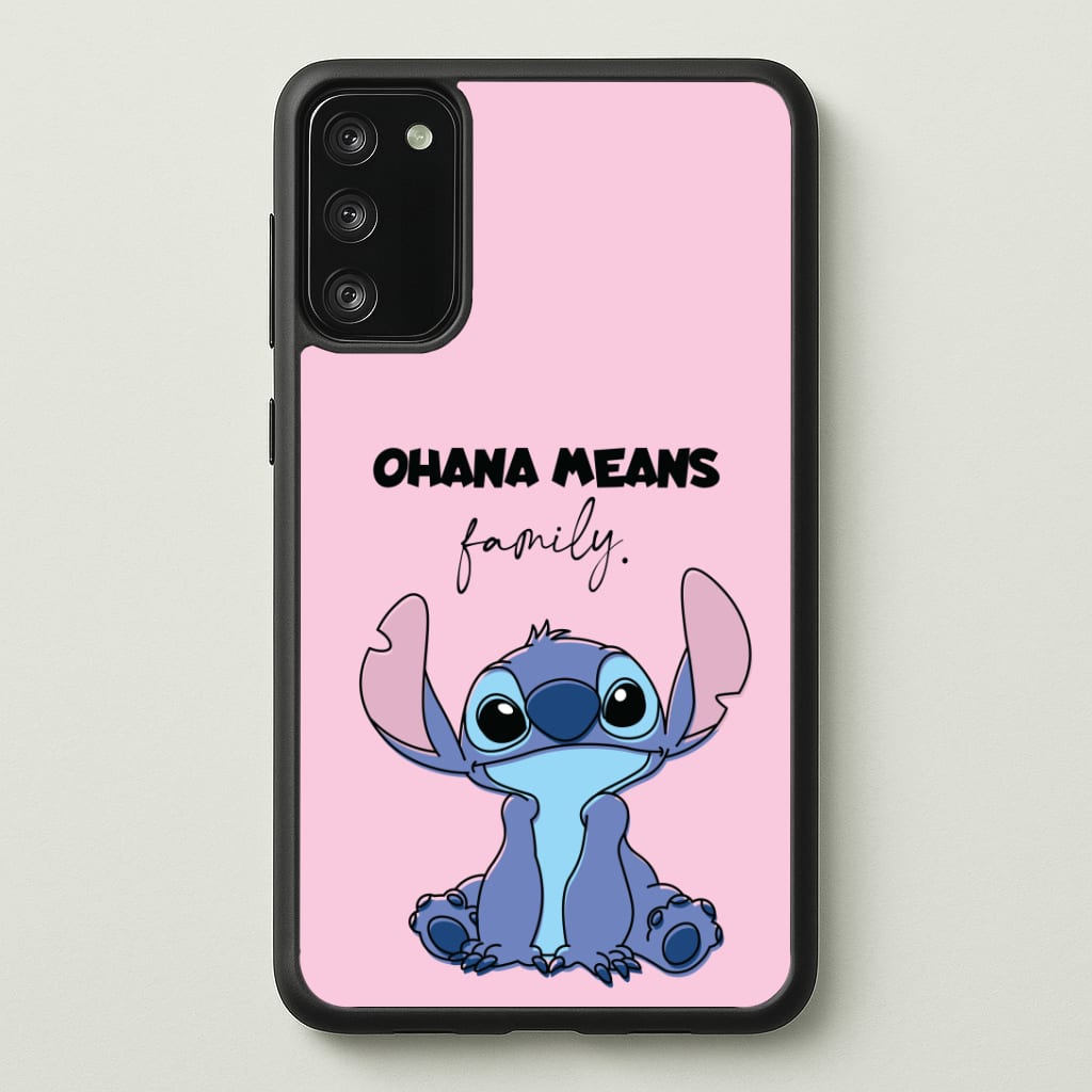 Ohana Means Family Pink Phone Case