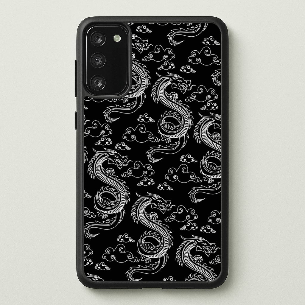 Black And White Dragon Pattern Phone Case