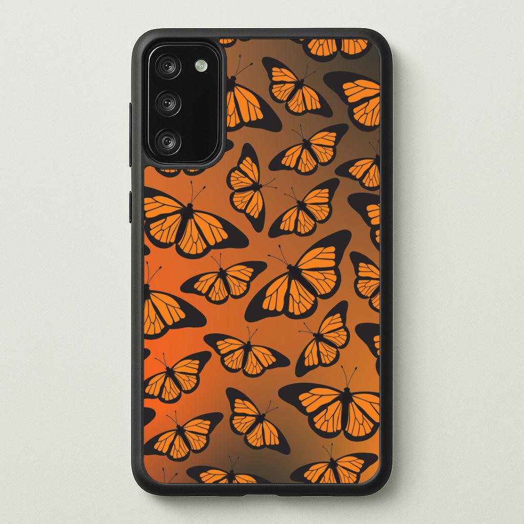 Orange Gradient Butterfly - Butterfly Patterns Phone Case