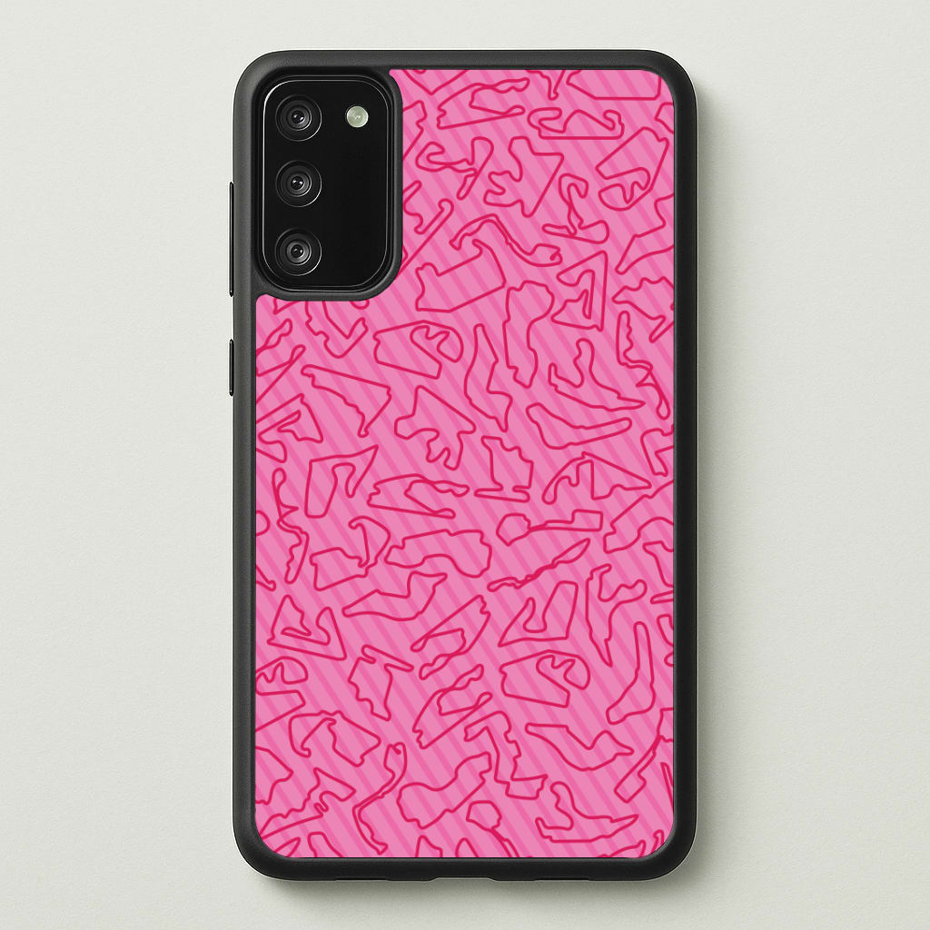 Track Outlines Pink Phone Case
