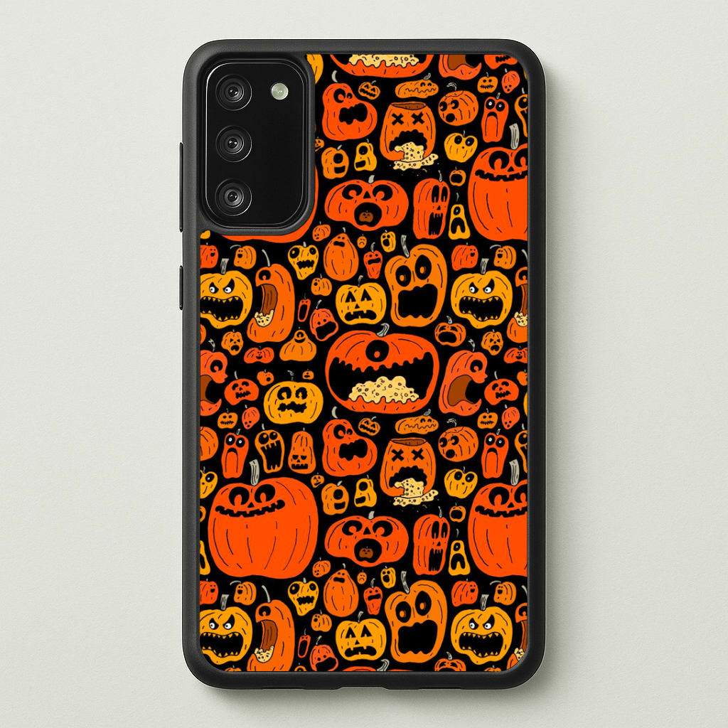 Scary Pumpkin Halloween Pattern Phone Case
