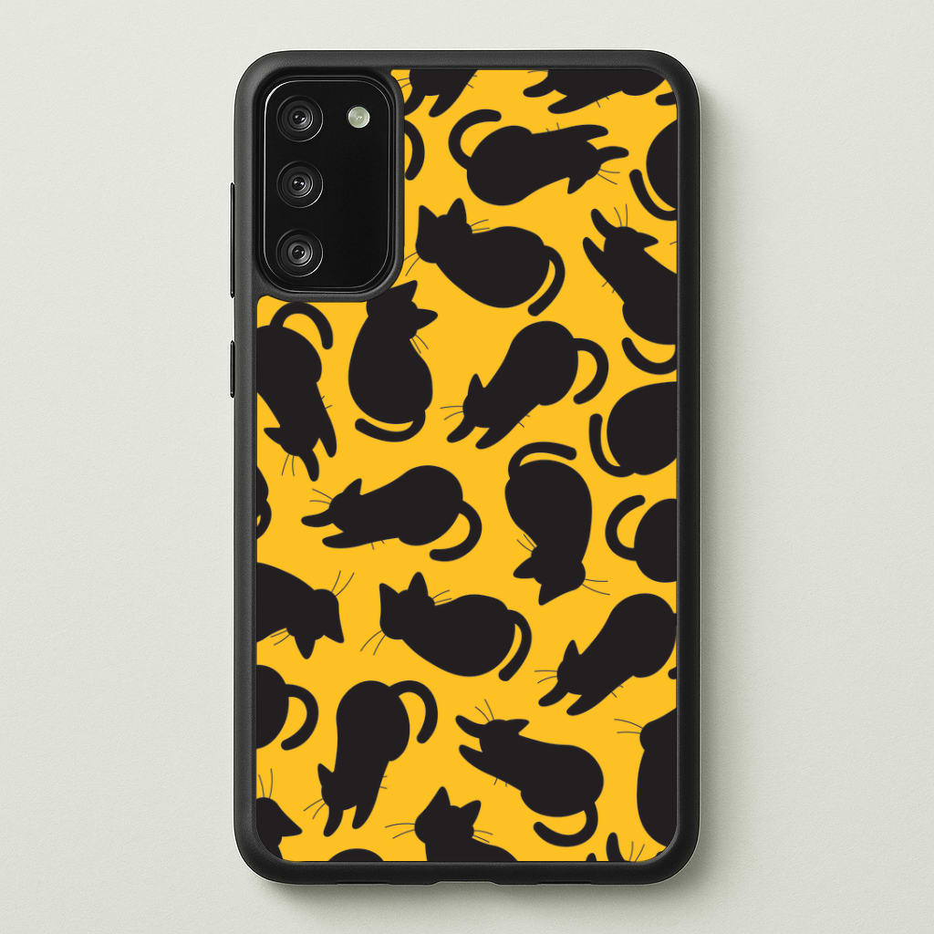 Black Cat Silhouettes Pattern Phone Case