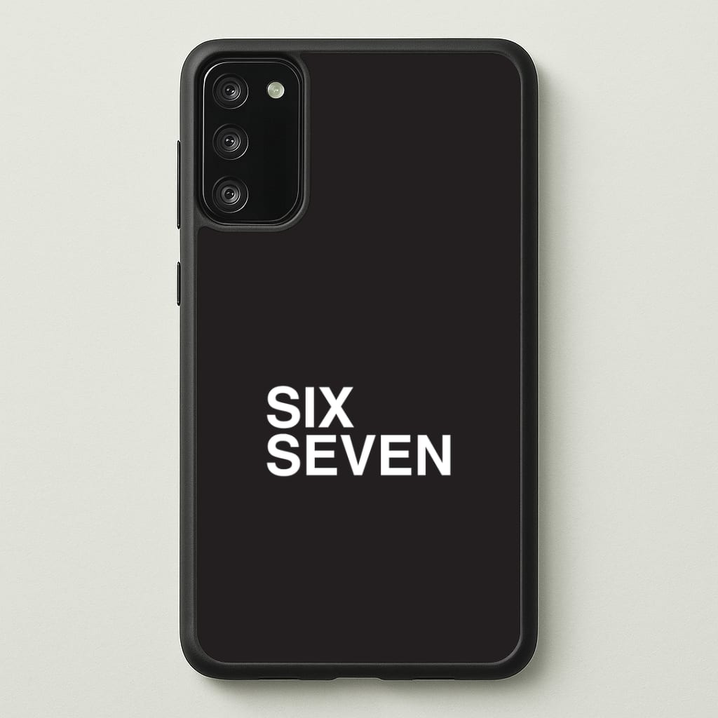 6 7 Black Phone Case
