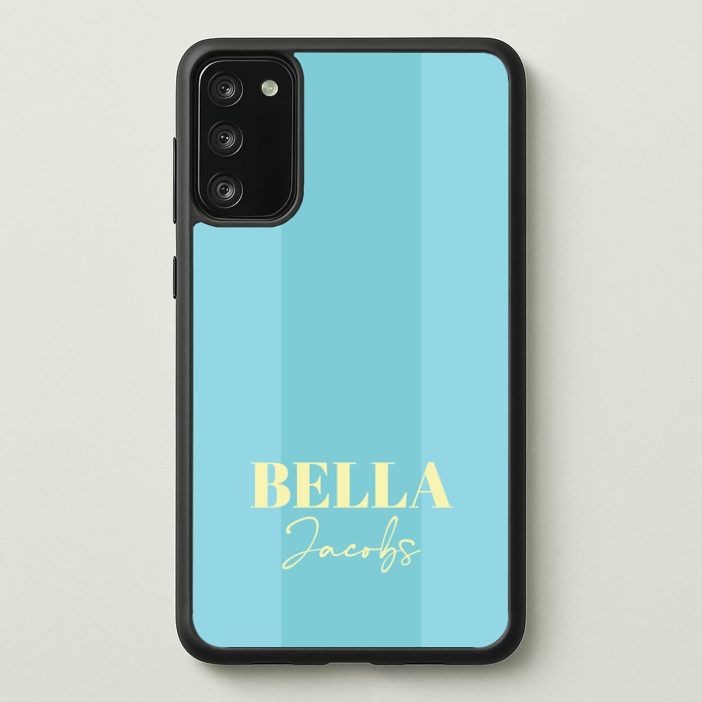 Blue Stripe Personalised Name Phone Case