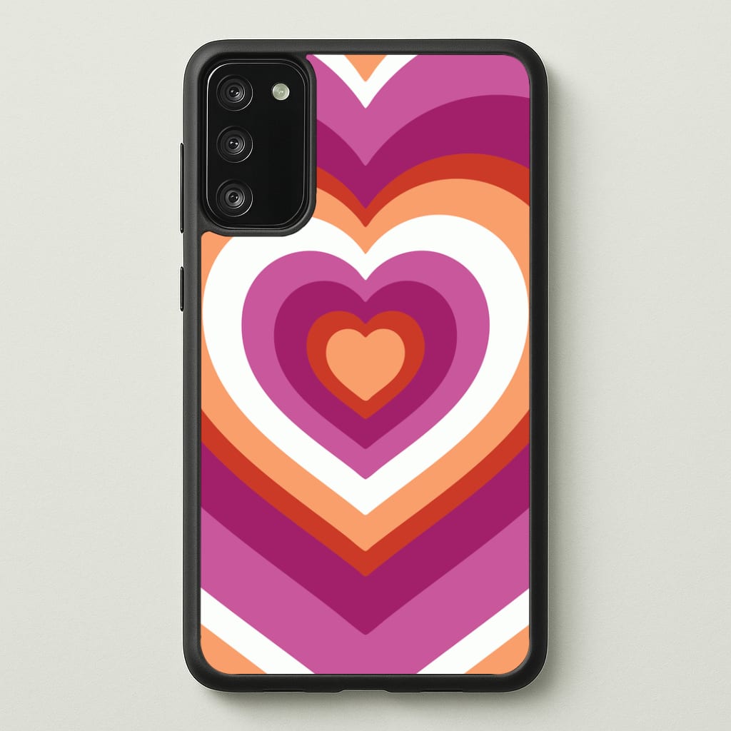 Lesbian Pride Heart Phone Case