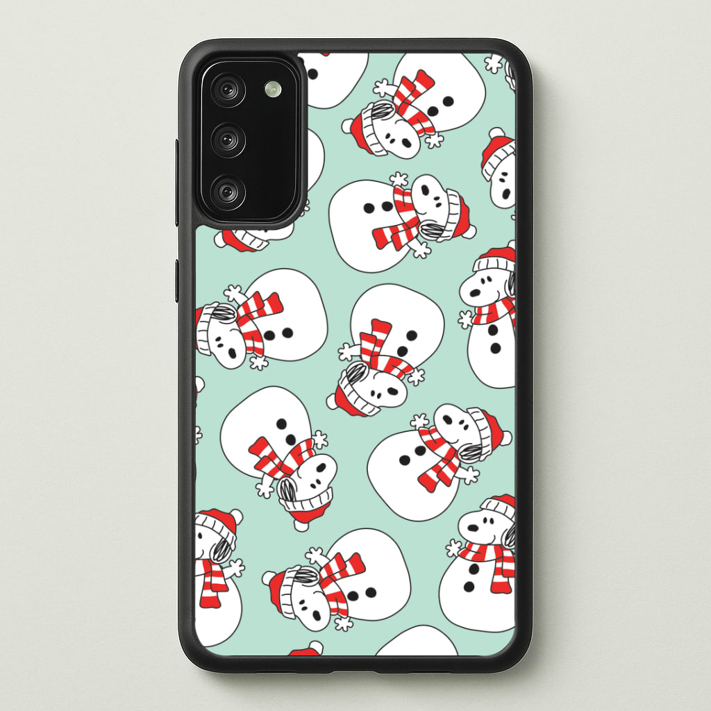 Cartoon Beagle Snowman Pattern Phone Case