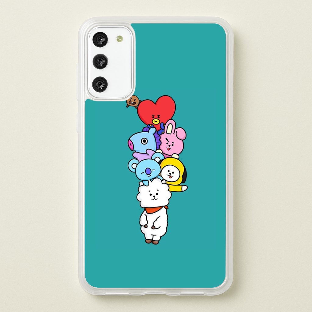 Green BT21 - RJ, Mang, Koya, Chimmy, Cooky, Shooky, Tata - K Pop Phone Case