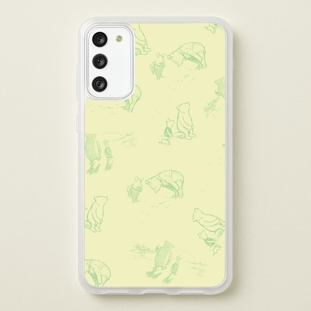 Sketched Winnie Pattern Phone Case