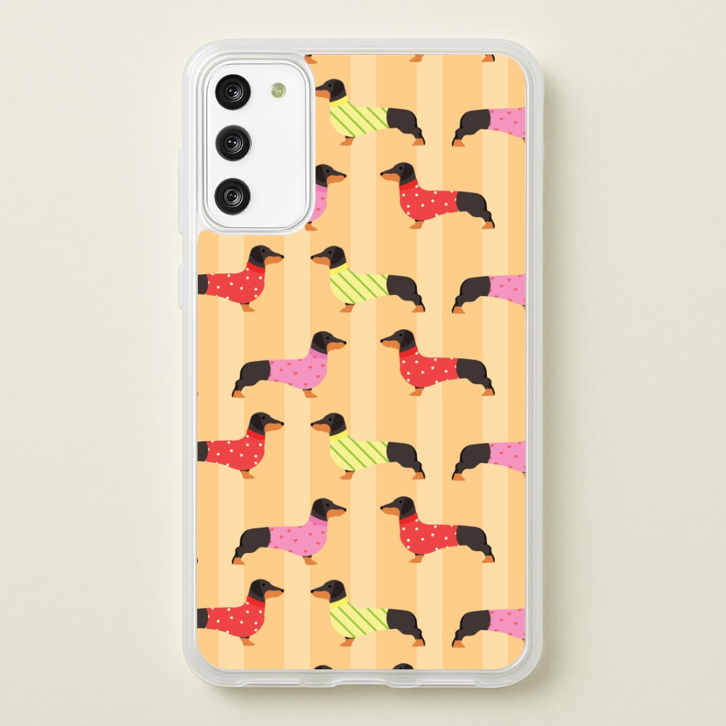 Dachshunds In Sweaters Pattern Phone Case