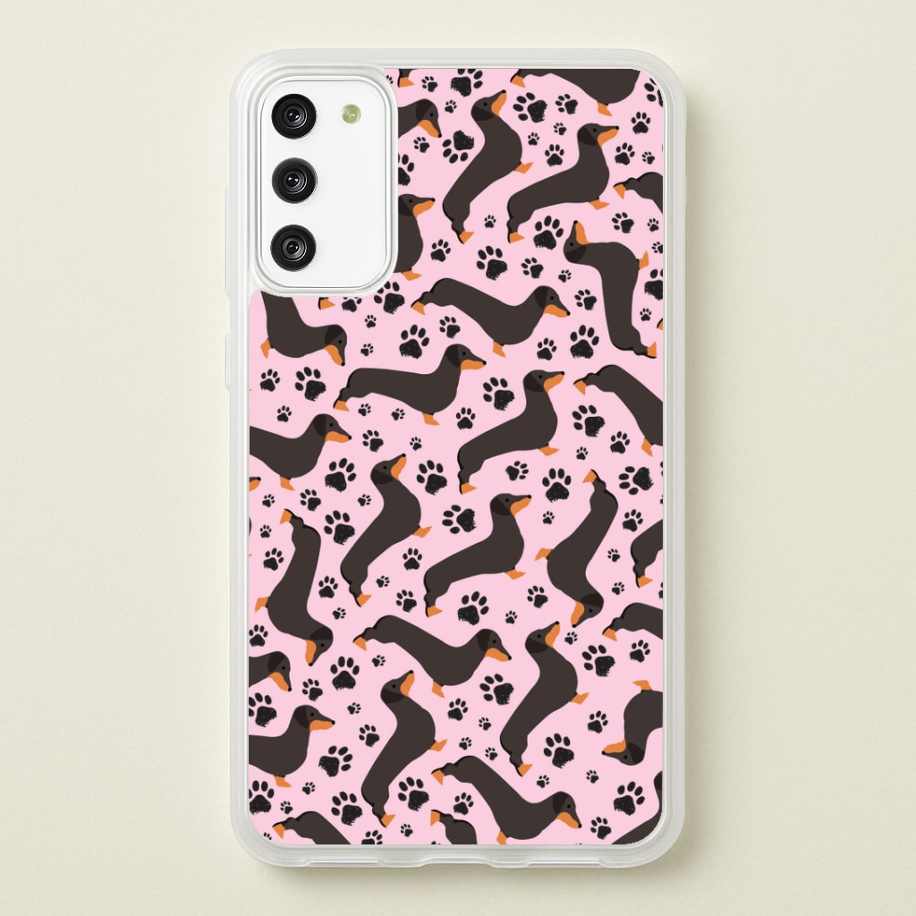 Dachschunds And Paws Pattern Phone Case