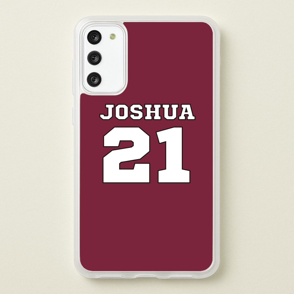 Burgundy - Personalised Football Phone Case