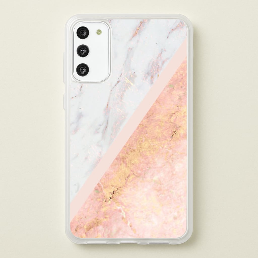 Marble and Rose Gold Phone Case
