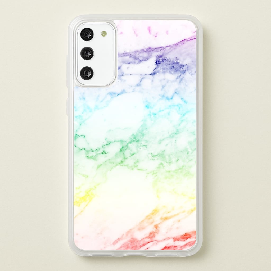 Rainbow Streak Marble Pattern Phone Case