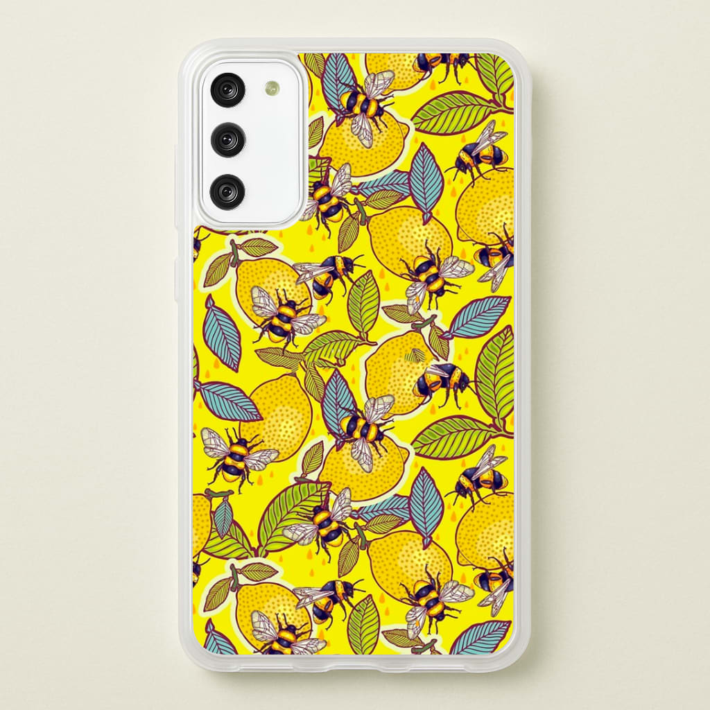 Yellow Lemon and Bee Phone Case