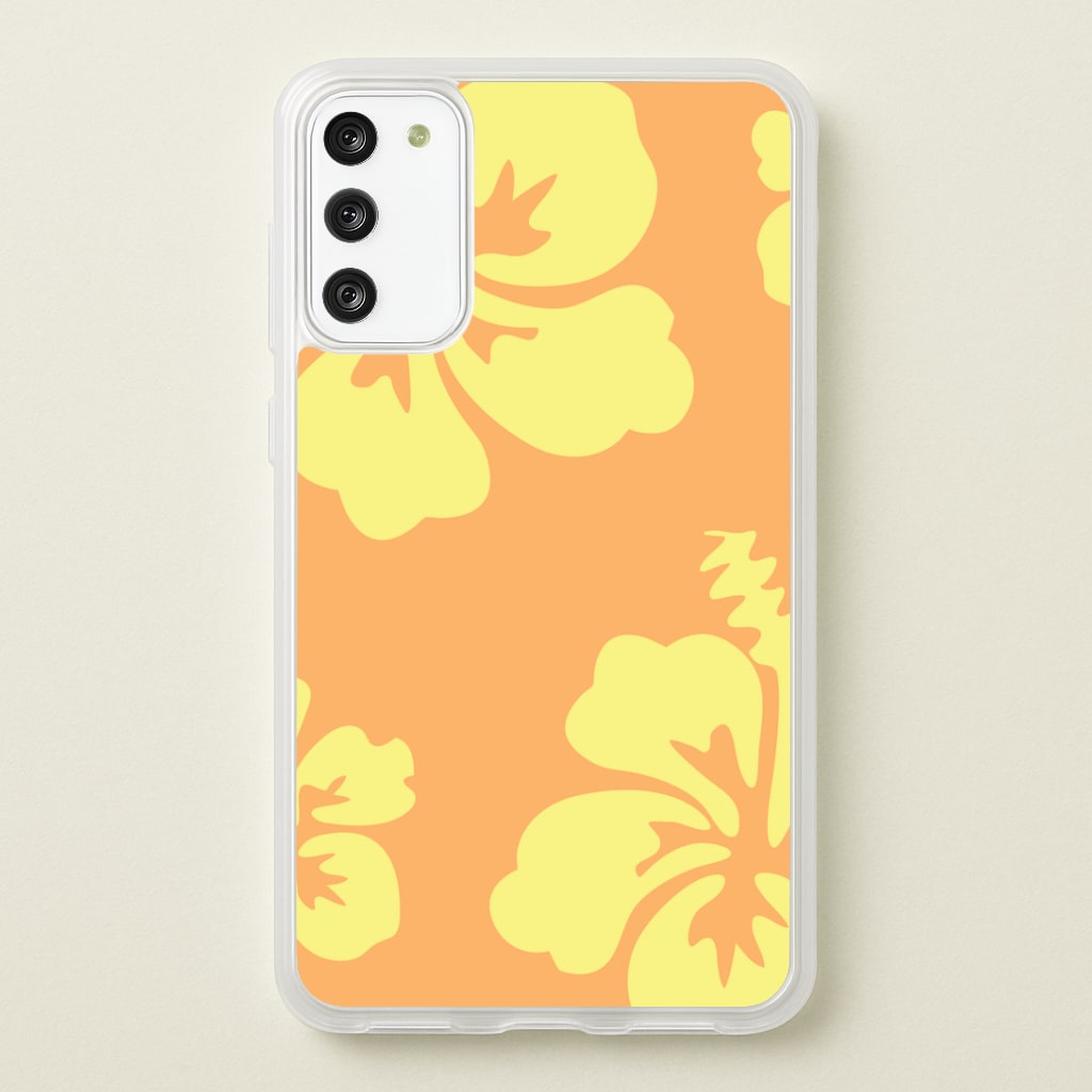 Orange And Yellow Hawaiian Flowers Pattern Phone Case