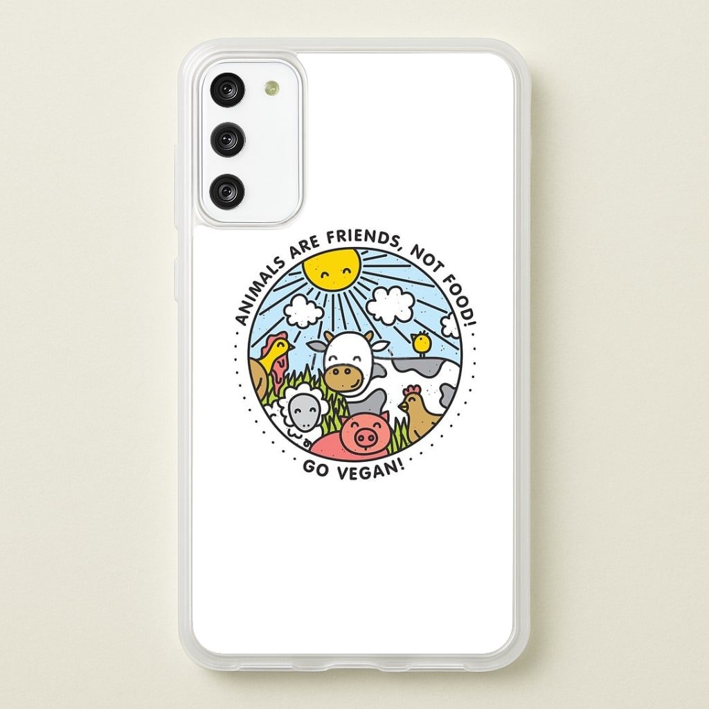 Animals Are Friends, Not Food - Vegan Phone Case