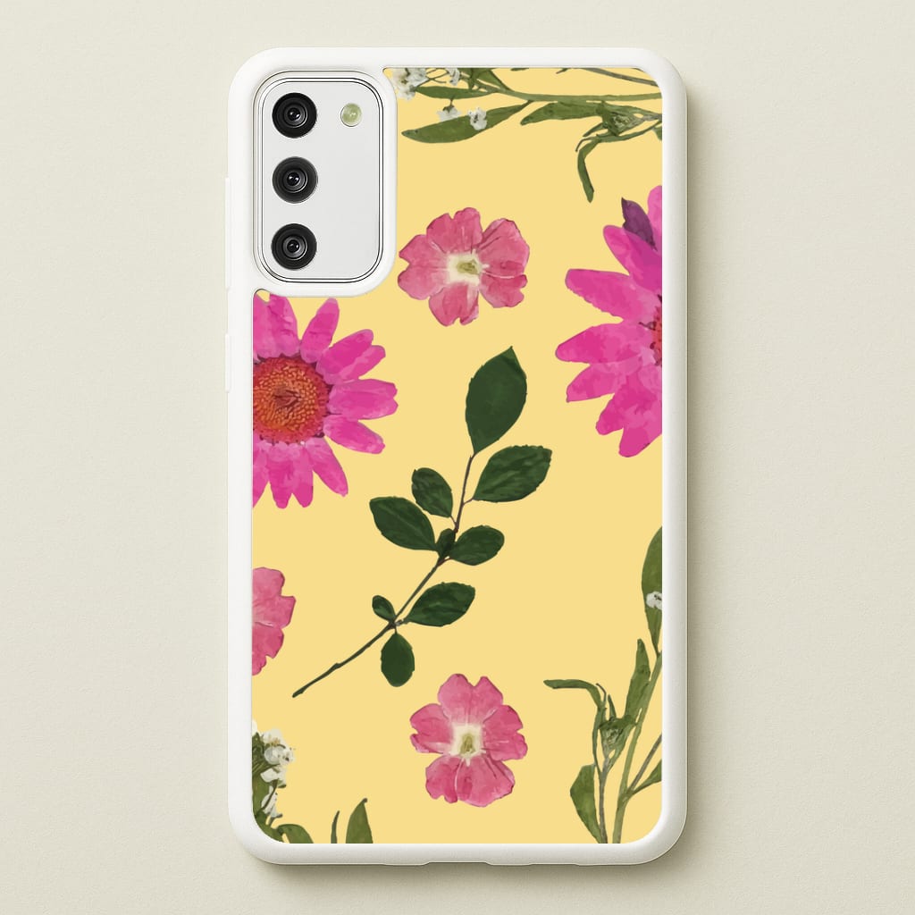 Pressed Plants Yellow Phone Case