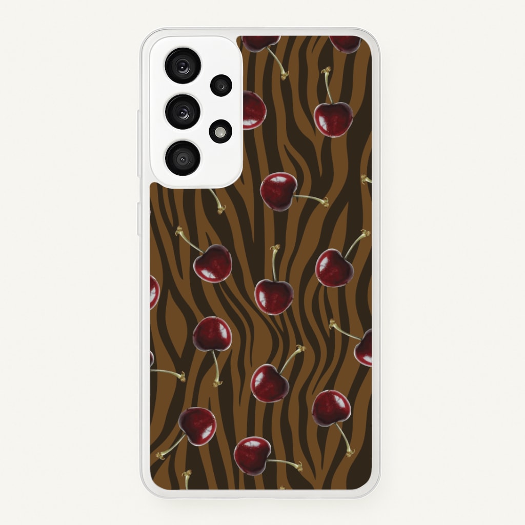 Animal Print With Cherries Pattern Phone Case