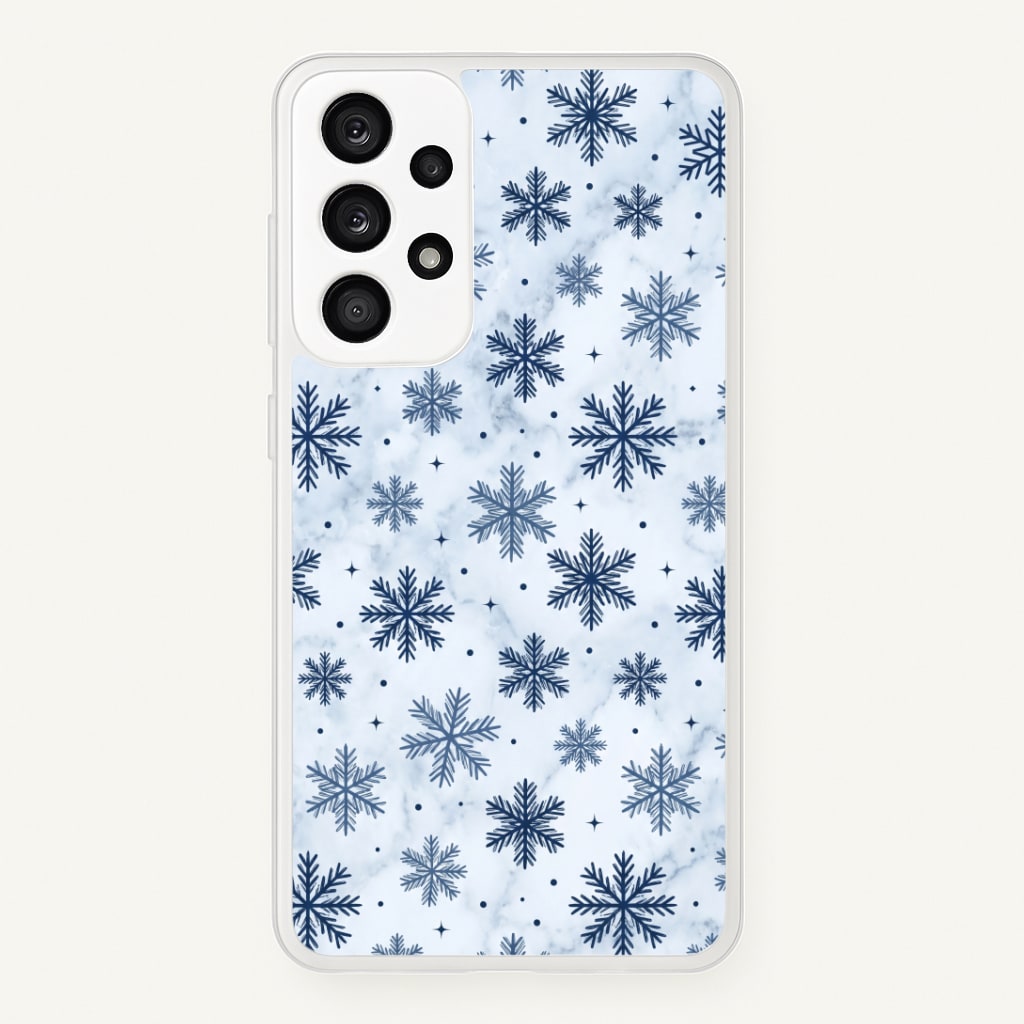 Frosted Blue Snowfall Phone Case