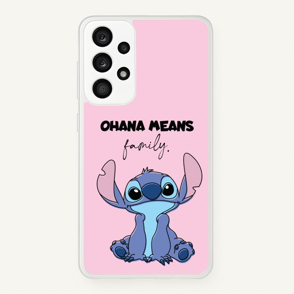Ohana Means Family Pink Phone Case