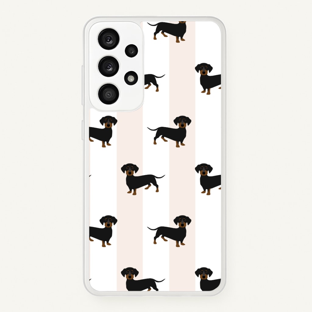 Striped Dachshund - Dog Pattern Phone Case