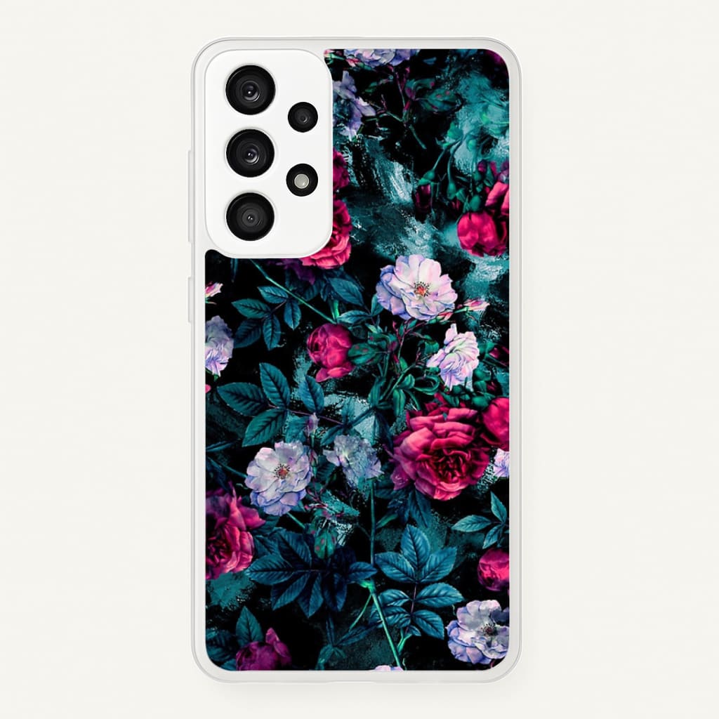 Black Floral Pattern Phone Case