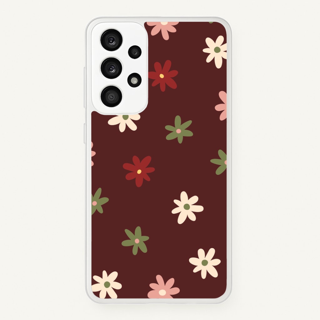 Dark Whimsical Flower Pattern Phone Case