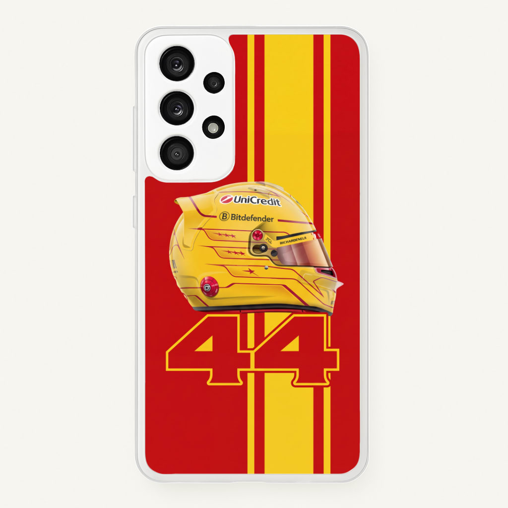 Red & Yellow 44 Helmet - Hamilton Phone Case
