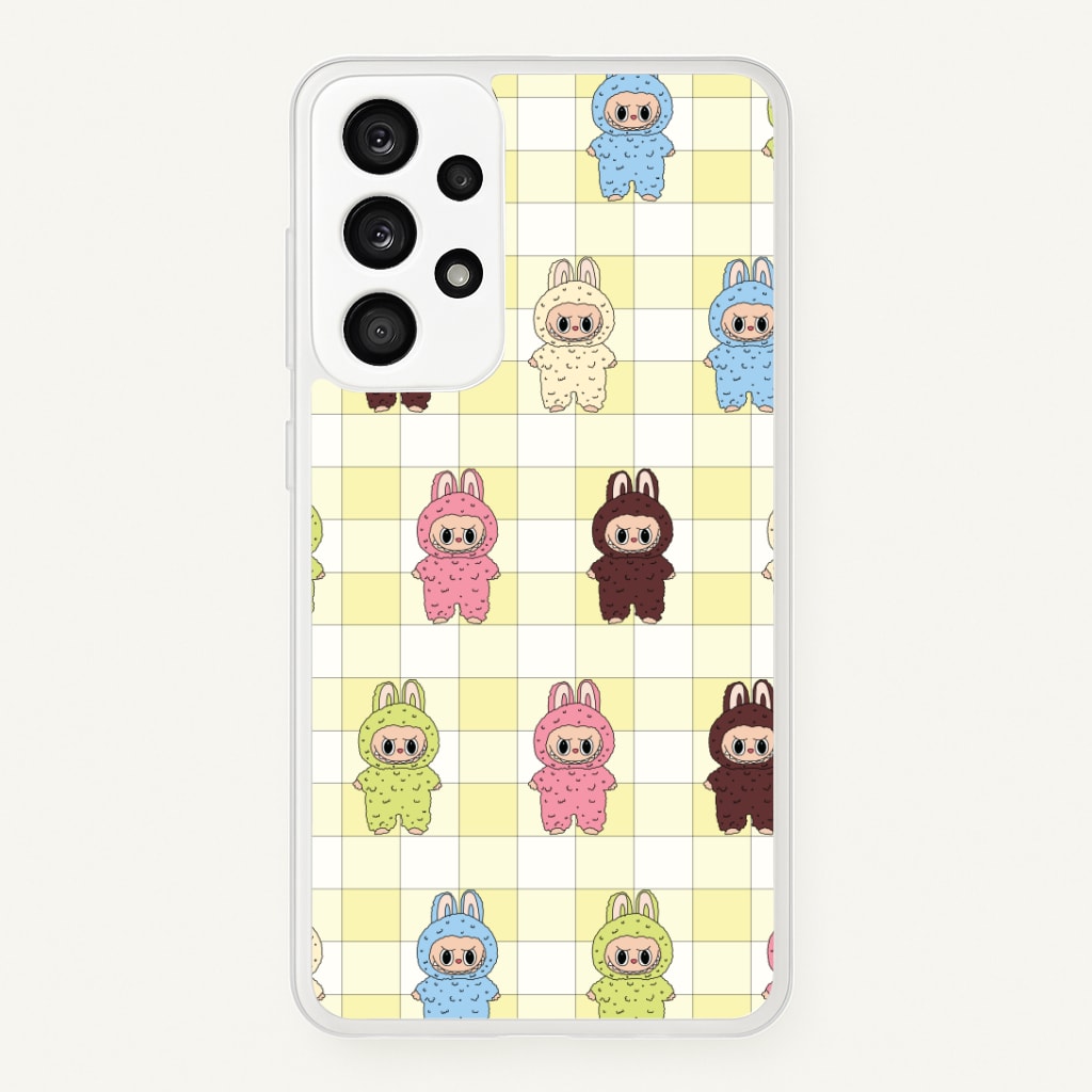 Cute Colourful Monsters Checkered Pattern Phone Case