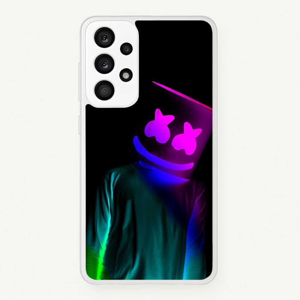 White Helmet DJ In Lights Phone Case