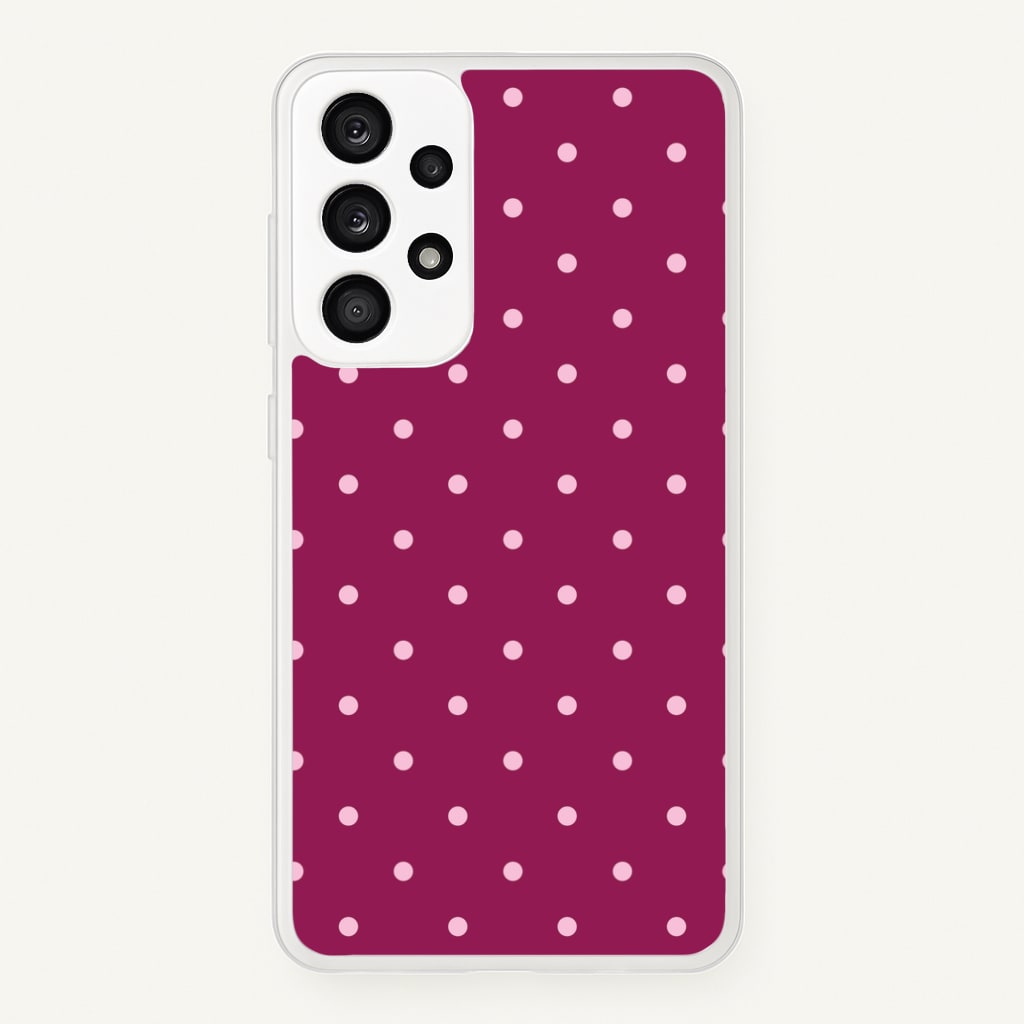 Raspberry Polka Dots Phone Case