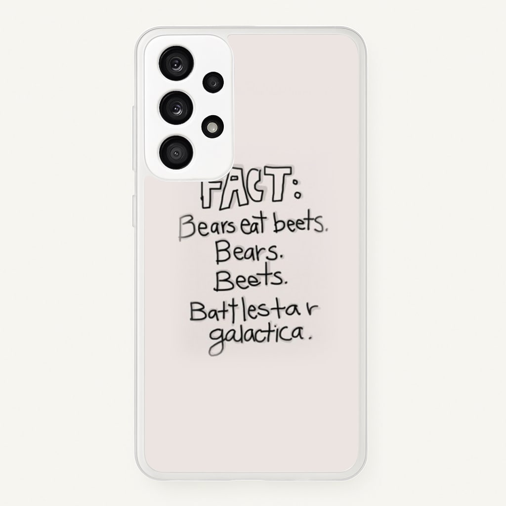Fact - Bears Eat Beets - Bears, Beets, Battlestar Galactica Phone Case