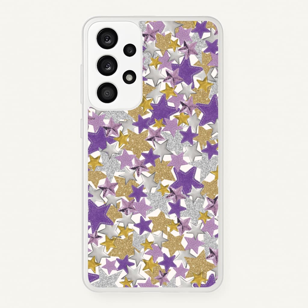 Mauve Stars Collage  Phone Case