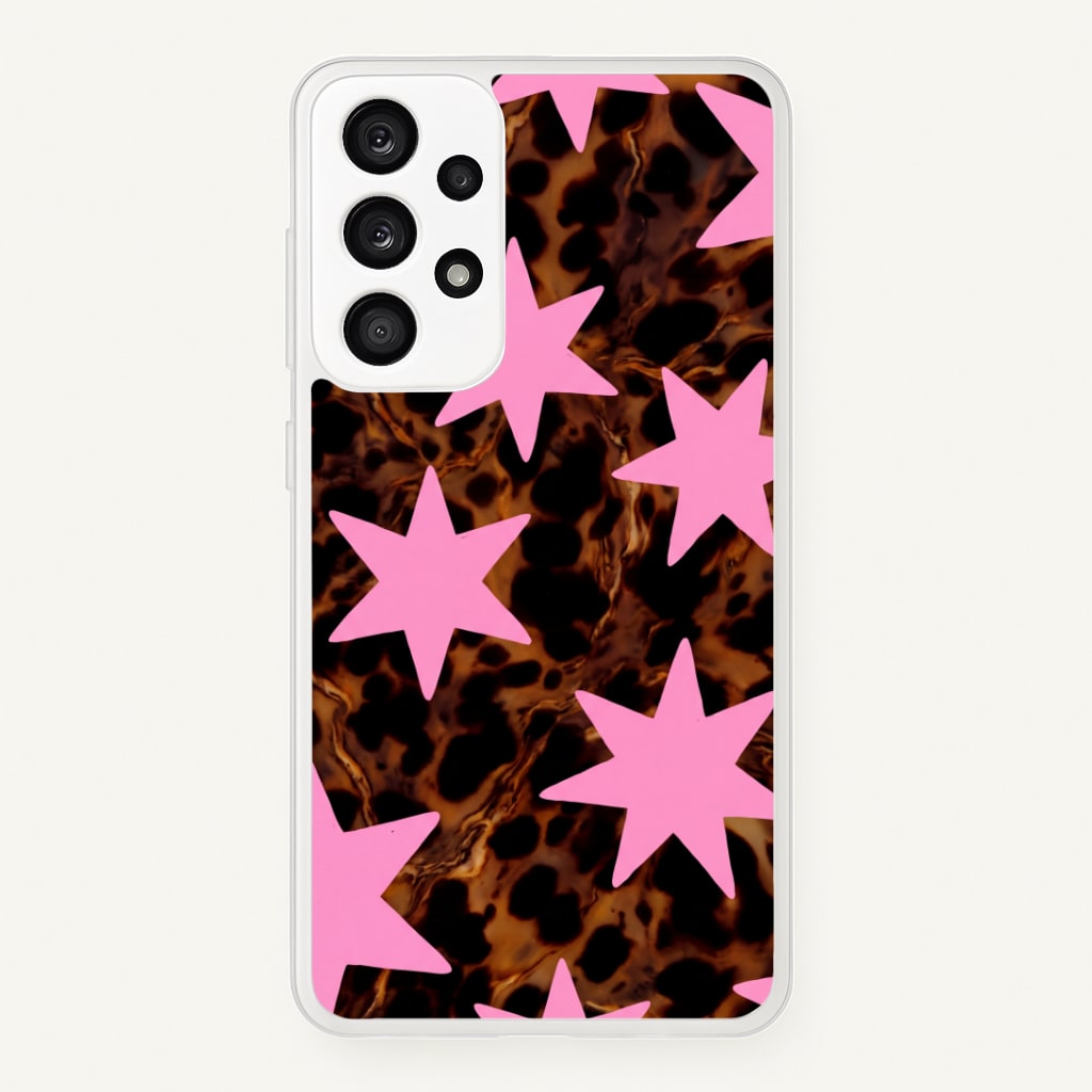 Tortoiseshell Star Scatter - Pink Phone Case
