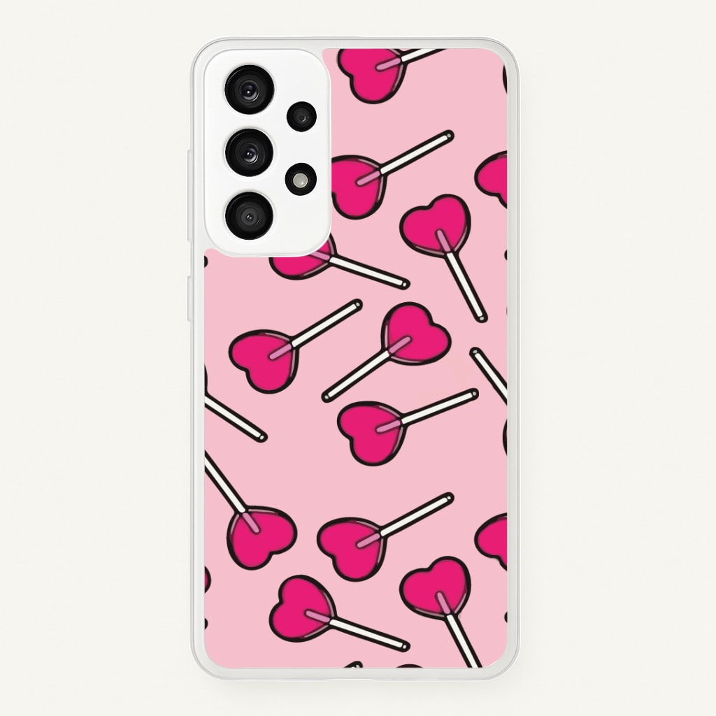Cherry Heart Lollipops Phone Case