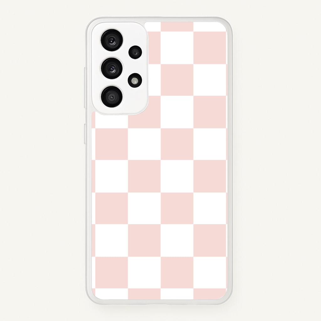 Pink And White Checkers Phone Case