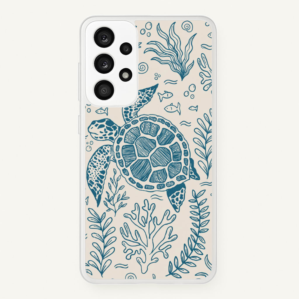 Teal Turtle Reef Phone Case