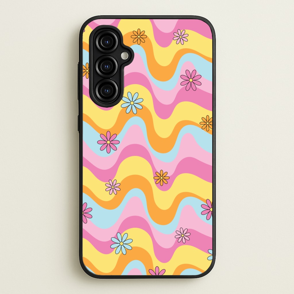Summer Waves Retro Pattern Phone Case