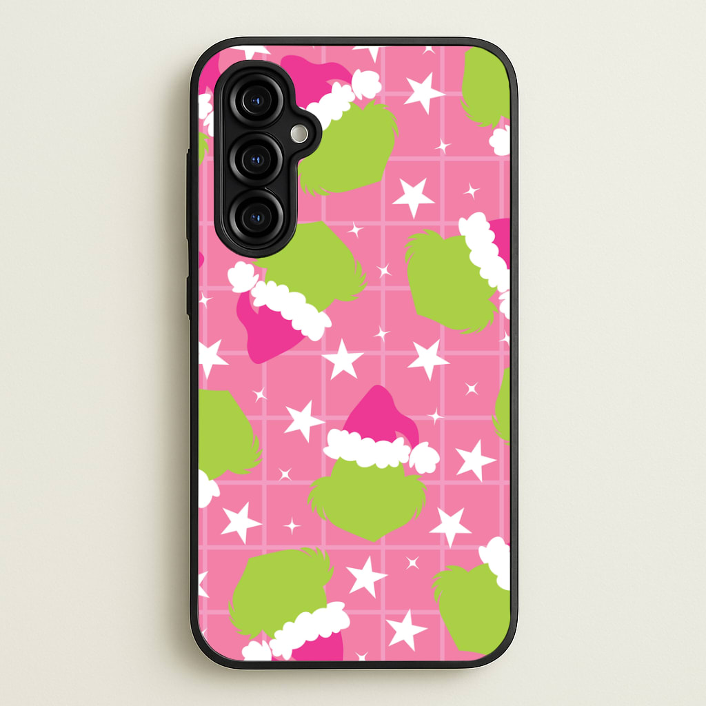 Pink Green Creature Xmas Pattern Phone Case