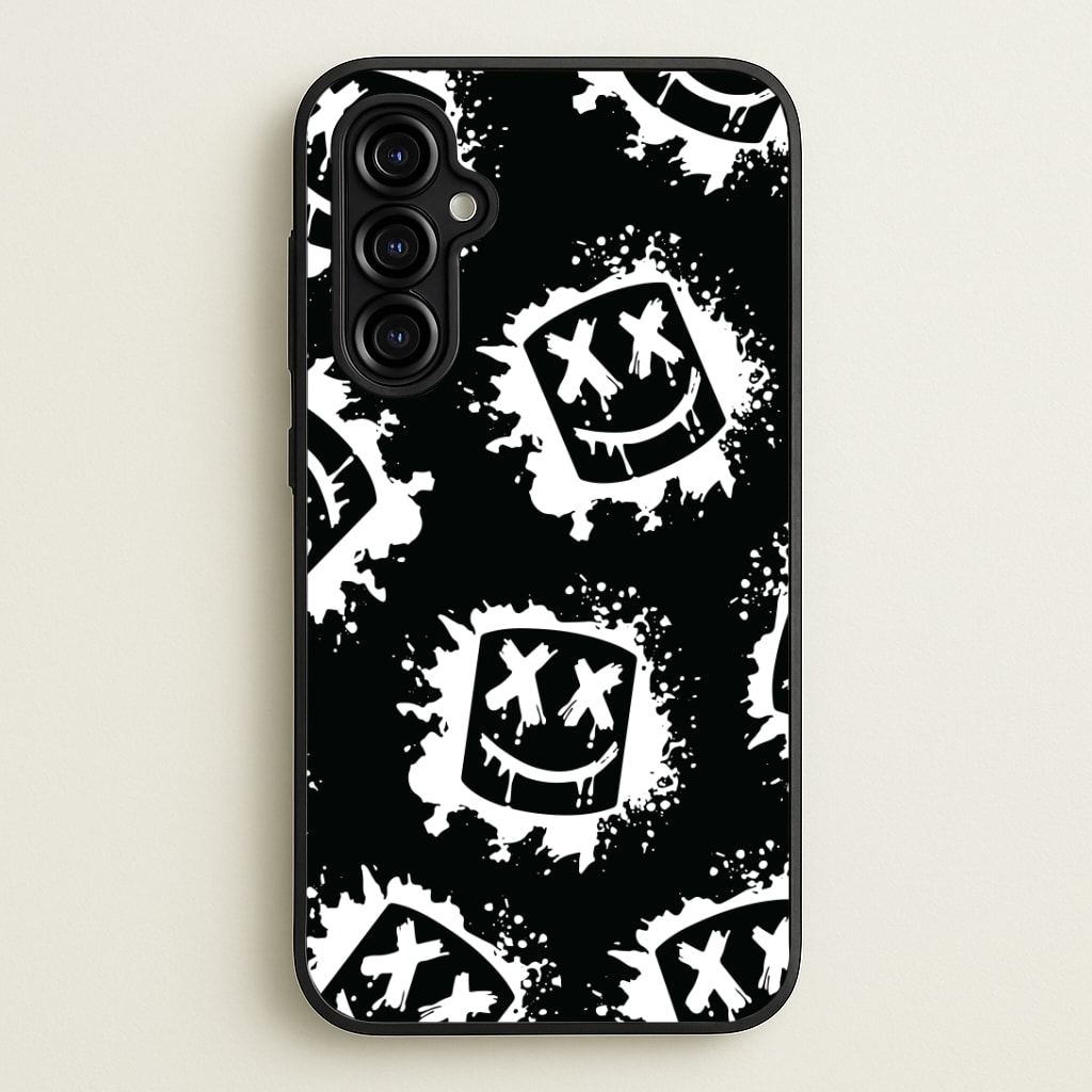 Black And White Helmet DJ Pattern Phone Case