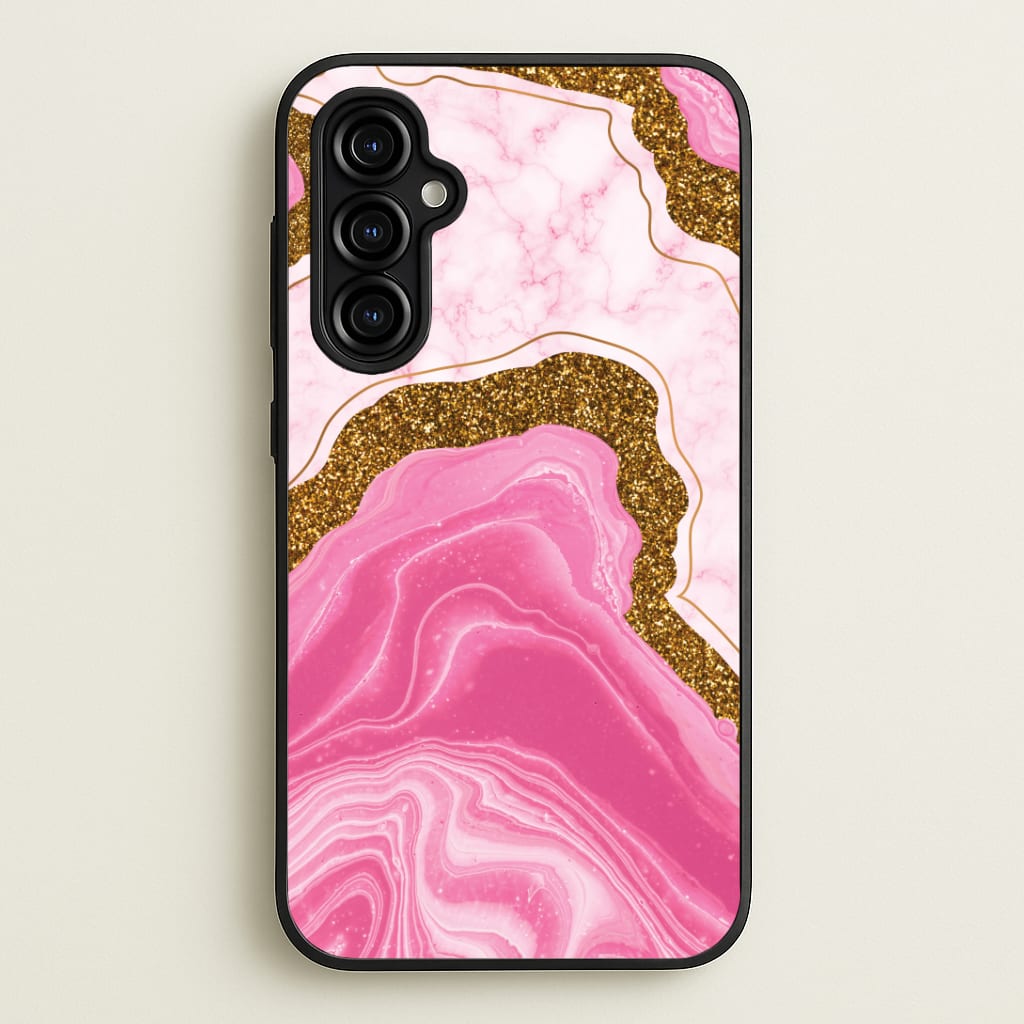 Marble Rock Veins And Glitter Phone Case