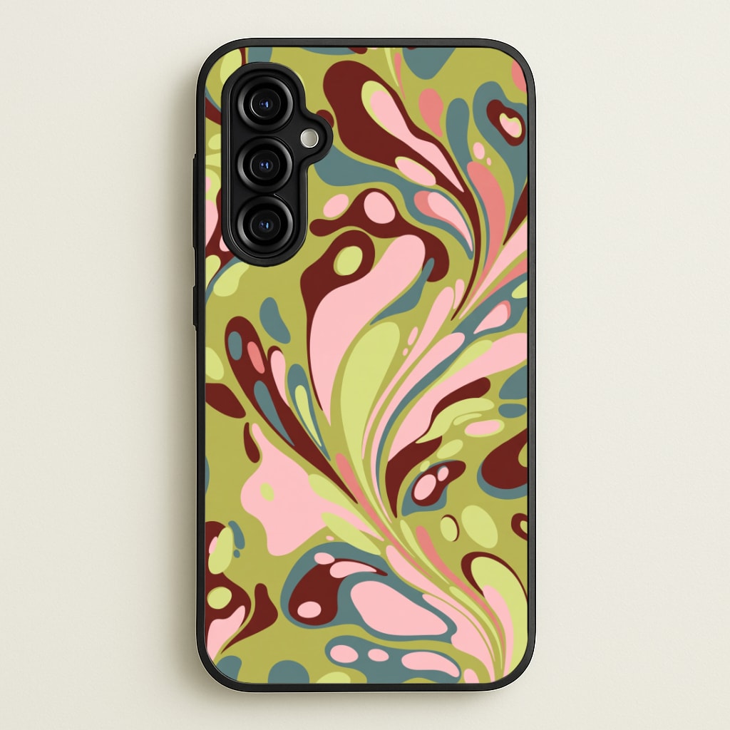 Green Marble Swirl Phone Case