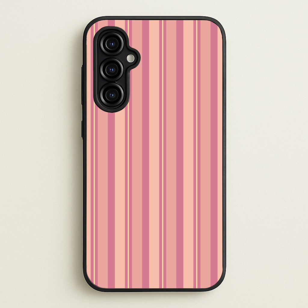 Pink And Yellow Stripes Phone Case