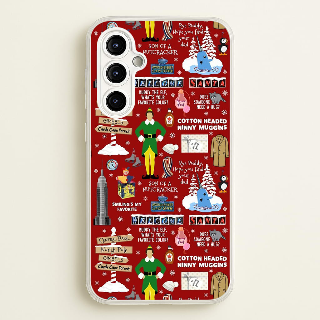 Red Elf Pattern Phone Case