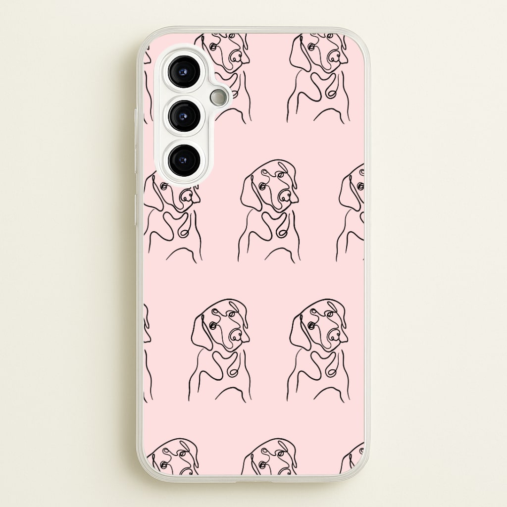 Labrador Outline - Dog Pattern Phone Case