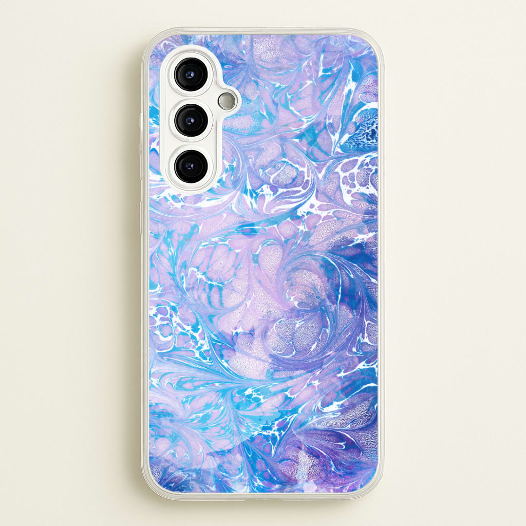 Sea Blue Swirly Marble Phone Case