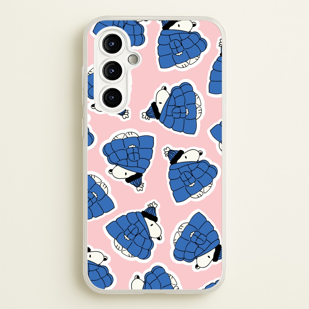 Cartoon Beagle Puffer Jacket Pattern Phone Case