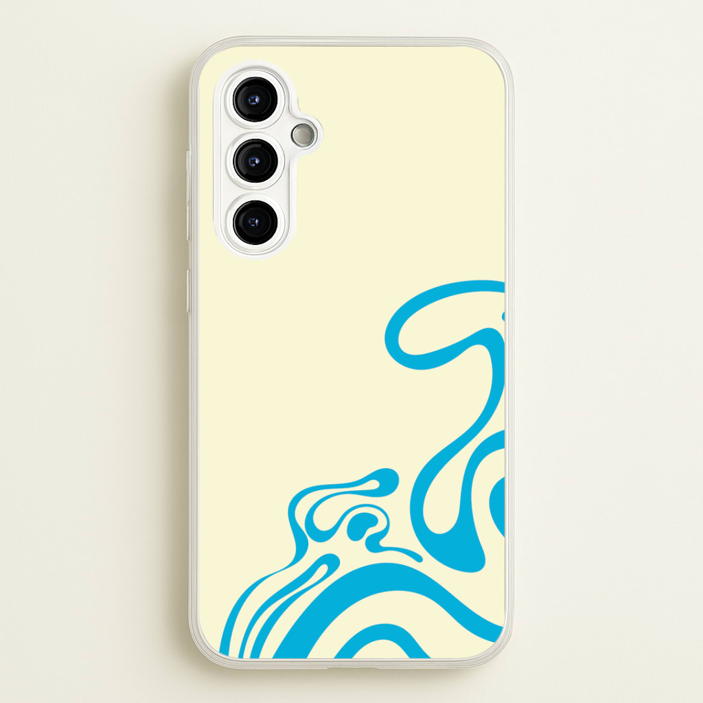 Blue Waves Corner Pattern Phone Case