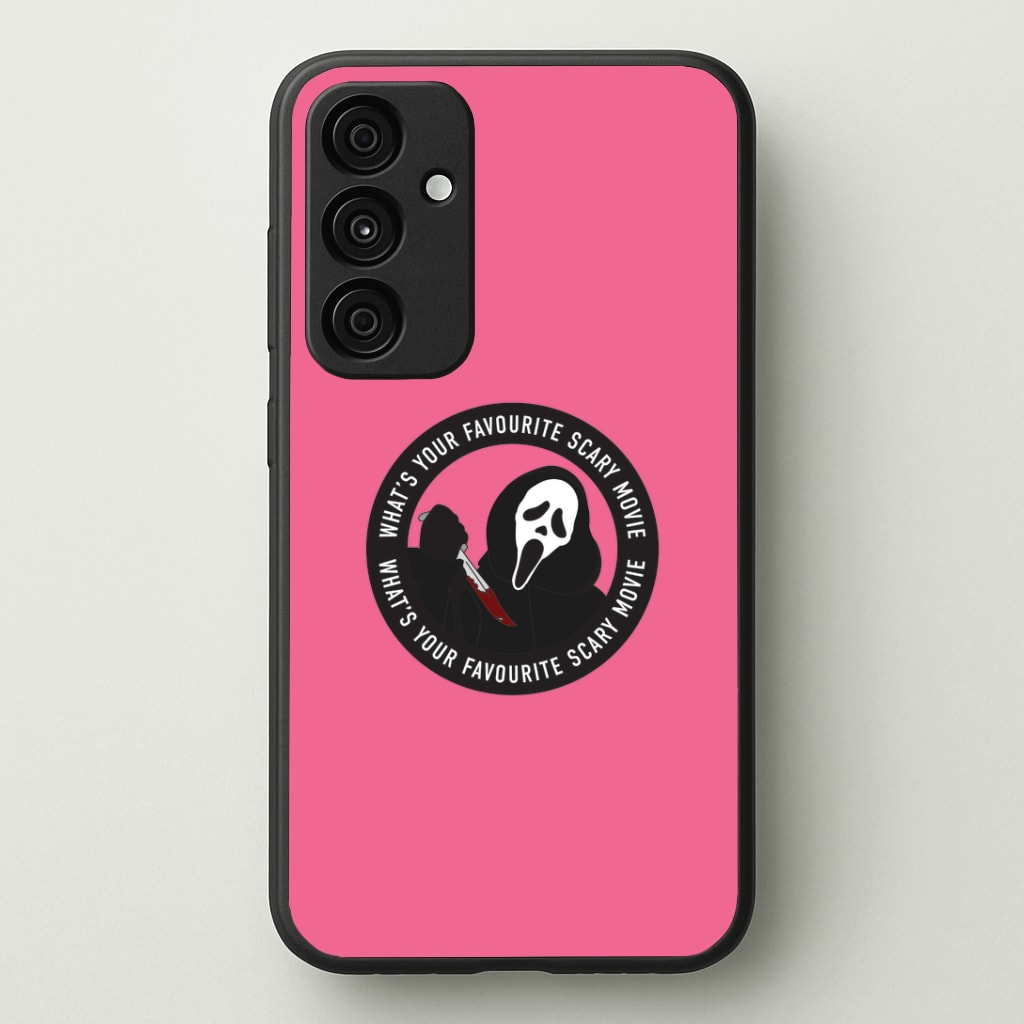 What's Your Favourite Scary Movie Badge Phone Case